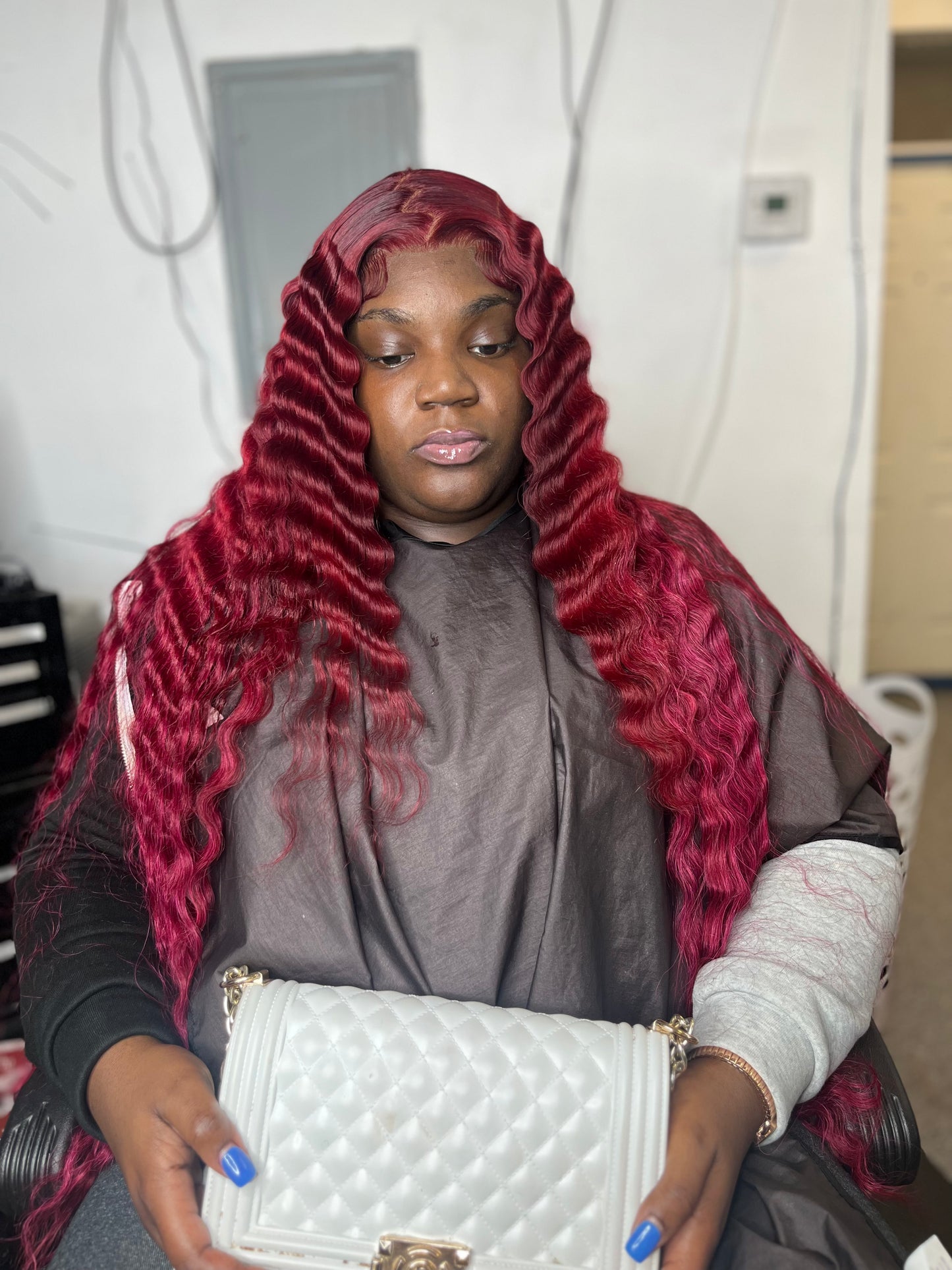 42” Custom Red Frontal Wig