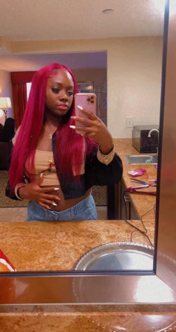 Burgundy 13x4 frontal wig