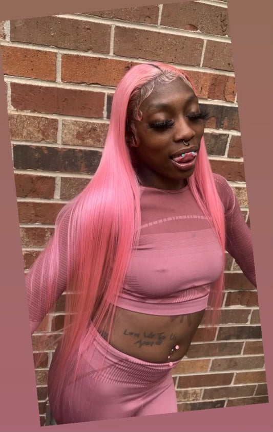 32” Custom Barbie Pink Frontal Wig