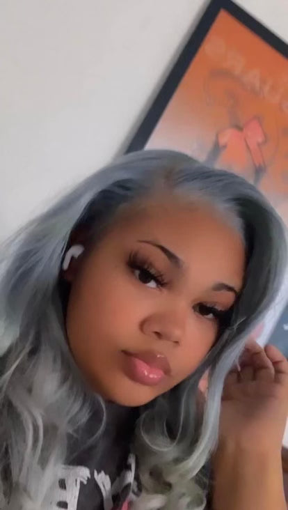 30” Titanium Grey 13x4 Frontal Wig