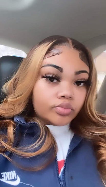 Custom HD Highlight Lace Front Body Wave Wig